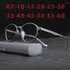 サングラススタイリッシュなTR90ビンテージラウンドミオピアメガネが軽くて快適なUV保護眼鏡近視アイウェア0 -0.5 -0.75〜 -6