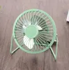 Портативный 4 -дюймовый USB Mini Mini Fan Small Desk Fan Fan 4 Blades Cooler Fan Mini Super Mute Silent Metal вентиляторы для ПК/ноутбука/ноутбука