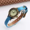 Relógios de pulso Womage relógios femininos moda vintage relógio pulseira de couro quartzo relógio de pulso feminino dames horloges montre femme hodinky