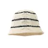 BERETS 2024 الخريف والشتاء قبعة دلو بسيطة حبكة القبعات مخططة الأزياء قبعات الصياد للنساء في الهواء الطلق قبعات الشمس غير الرسمية في الهواء الطلق
