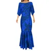 Casual Jurken 2023 Dames Elegante Jurk Polynesische Stam Ontwerp Patroon Zeemeermin Party Maxi