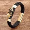 Unieke Bixie Guardian Armband Brengen Geluk Rijkdom Charme Armbanden Voor Mannen Chinese Fengshui Polsband Unisex Lederen Bangles251o