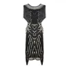 Casual Dresses Women's 1920s Vintage Sequin Tassel Dress Ladies Gatsby High-end Banquet Party Evening Flapper