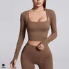 Lu Lu Align Nylon Danza Balletto Scialle Donna Yoga Maglie a maniche lunghe Fitness Crop Top Corsa Stretto Cappotto sportivo Allenamento ad asciugatura rapida Shurg Limoni LL Esercizio