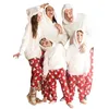 Familie matching outfits familie matching kerstpyjama's set 2pcs pluche winter warme mannen vrouwen kind ouder-kind kleding slaapkleding nachtkleding pajymas 231213