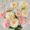 Decorative Flowers 5Pc 90cm Artificial Peony Marigold Flower Wedding Background Floral Arrangement Home Living Room Silk Ornament