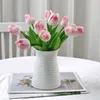 Flores decorativas decoração de casamento casa jardim buquê presente tulipa flor espuma artificial falso