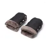 Stroller Parts B2EB Toddlers Hand Warmer Soft Warm Gloves For Parents Comfortable Muff Cold Weather Windproof Handmuffs