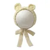 Accessoires pour cheveux, couvre-chef pour bébé, bandeau d'oreille d'ours avec détails en dentelle de paille tissée, accessoire pour petites filles, livraison directe