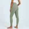 Lu Align byxa anpassa anpassning byxa med kvinnor nakna byxor höga midja sport leggings pressa upp damer tights träning sportkläder kvinnliga gymkläder citroner tränar citron wom