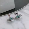 Pendientes de tuerca de diseñador Vivianity, joyería de lujo para mujer, pendientes dorados, pendiente de perla de Metal, joyería Westwood para mujer 812