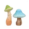 Garden Decorations Resin Mushroom Figurine Decorative Ornament Crafts Model Supplies For Year Birthday Wedding Party Decor Dropship