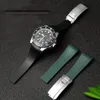 Bracelet de montre en caoutchouc de haute qualité pour bracelet SOLEX 20 mm 21 mm noir bleu extrémité incurvée bracelet de montre en silicone étanche 22061189s
