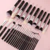 Makeup Brushes Beili Black Makeup Brush Set Professional Natural Goat Fiber Hair Brush Pulver Powder Contour Eye Shadow Makeup Brush 231214