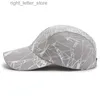 Ballkappen Männer Schnell trocknende Mesh-Baseballmütze Sommer Atmungsaktive Outdoor-Sport Sonnencreme Sonnenblenden Mode Geometrischer Druck Männliche Snapback-Hüte YQ231214