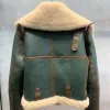 Manteau de moto en laine PU pour femme, veste bombardier d'extérieur pour femme, automne et hiver