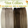 Lace Wigs VeSunny Fish Line Human Hair Wire Natural OnePiece Invisible Weft with 2 Clips Machine Made Blonde 231213