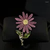 Brooches 1753 Heavy Industry Handmade Copper Wire Embroidered Flower Brooch Exquisite High-End Vintage Corsage Pin Clothing Accessories