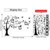 120x70cm svart 7st fotoram Family Tree Wall Stickers för vardagsrum sovrum hem dekoration dekorativa klistermärken väggdekal