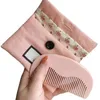 Макияж щетки модные мини -деревянные волосы щетки портативная практическая сандаловая расческа с розовой подарочной пакетом для женщин для девочек праздничные подарки
