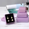 Smycken påsar 24 st/parti bulk lila papper container förpackningslåda hållare display gåvor wedding ring brosch halsband paket Storange
