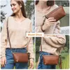 Вечерние сумки Contact Women Crossbag Outdoor Casual Sidbag Retro Brown Женщина сумки для плеча Lady Clutches RFID Блокировка телефонной сумки 231213