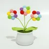 Fleurs décoratives, décoration florale durable, plante en pot tissée, petite fleur crochetée à la main, fil réaliste pour un style élégant
