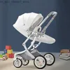 Barnvagnar# baby barnvagn 2in1/3 i 1 lyxvagn med bilstols äggskal nyfödd läder högt landskapsvapenururc q231215