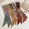 Sciarpe Originali Retro Art Lunga Striscia Elegante Sciarpa Di Seta Doppia Faccia Piccola Cravatta Per Capelli Cinese Decorativa Primaverile E Autunnale