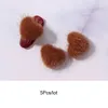 Nagelkunst decoraties 5 pc's hartvormige pluche bal charmes afneembare pluizige pompballen 3D magnetische poms voor nagelsontwerpdecoratie