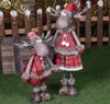 Bonecas de natal retráteis papai noel boneco de neve rena brinquedos estatuetas de natal presente para criança navidad árvore ornamento 2110224679105