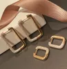 Bilincolor Fashion Golden CZ Rectangle Hoop Earring för Women4619680