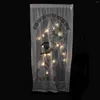 Curtain Christmas Glowing Curtains Festival LED Scene Pendant Hanging Adornment Home Trees Decorate Unique Lace Xmas Ornament Polyester