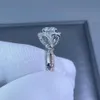 Joia de casamento personalizada arat au750 ouro rosa branco 1.3 ct redondo corte brilhante anel de noivado de diamante para mulheres