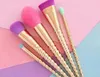 Makeup Brushes Sets Cosmetics brush 5 bright color rose gold Spiral shank make-up brush unicorn screw tools Instock sogal LL