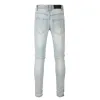 Homens Designer Jeans Grandes e Altos Calças Denim para Homem Skinny Rock Biker Slim Azul Hip Hop Mens Moda Fivela Longa Reta Zíper Fly Wash