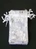 20X30CM 100 pcs white butterfly Organza Wedding Jewellery Gift Bag 70x90 mm Party Bags PoucheS7040131