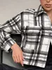 Women's Blouses Shirts Black White Plaid Short Shirt Women Elegant Single Breasted Long Sleeve 2023 Autumn Fashion Female Thin Coat YQ231214