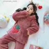 Pijama Çocuk Giysileri Uzun Kollu Kapşonlu Erkek Kız Pijamalar Set Kış Sıcak Anime Flanel Sweet Garimleri Pijama Çocuklar