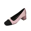 Модельные туфли с жемчугом, женские туфли Мэри Джейн, осень 2024, элегантные дизайнерские туфли на высоком каблуке, массивные офисные женские туфли-лодочки Zapatos