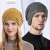 BeanieSkull Caps HT3870 Knitted Hat Women Men Winter Fleece Lined Skullies Beanies Thick Warm Beanie Male Female Slouch 231212