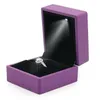 Jewelry Boxes Led Lighted Ring Box Earring Wedding Gift Package Display Packaging Lights Creatived Case Holder Drop Delivery Otqca