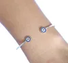 Öppet justera 5860mm Silver Gold Evil Eye Eye Jewel Micro Pave CZ Disco Charm Open Turkish Evil Eye Bangle Fow Women1005333