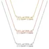 10PCS Small Mama Mom Mommy Letters Necklace Stamped Word Initial Love Alphabet Mother Necklaces for Thanksgiving Mother's Day234D