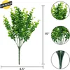 Dekoracyjne kwiaty 7-falowe sztuczny pakiet eukaliptusów pozostawia zielone fałszywe gałęzie rośliny wesel