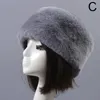 Berets 1PC Women Faux Fur Plush Hat Winter Fluffy Thicken Warm Leopard Outdoor Cycling Russian Style Skiing Cap Ear Warmer