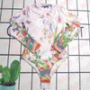 Designer Long Sleeve Swimwear Fashion Print One Piece Swimsuit Summer Women Padded Bathing Suit Pool Swim Biquinis
