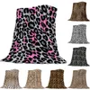 Mantas Animal Color Leopardo Franela Fleece Cama Manta Colcha Cubierta Cubierta Suave Ligero Cálido Acogedor Tiro King Tamaño 231214