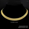 Chains Flat Network Chain Necklace For Women Men Stainless Steel Gold Color Mesh Clavicle Necklaces Choker Jewelry Wedding Gift Joyas