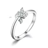 Anillos de banda 2023 Nuevo anillo de mariposa de plata esterlina S925 con circón de alta calidad Diamante completo de una sola fila Corazón Amor Anillo de mujer 18k Oro. Alta calidad